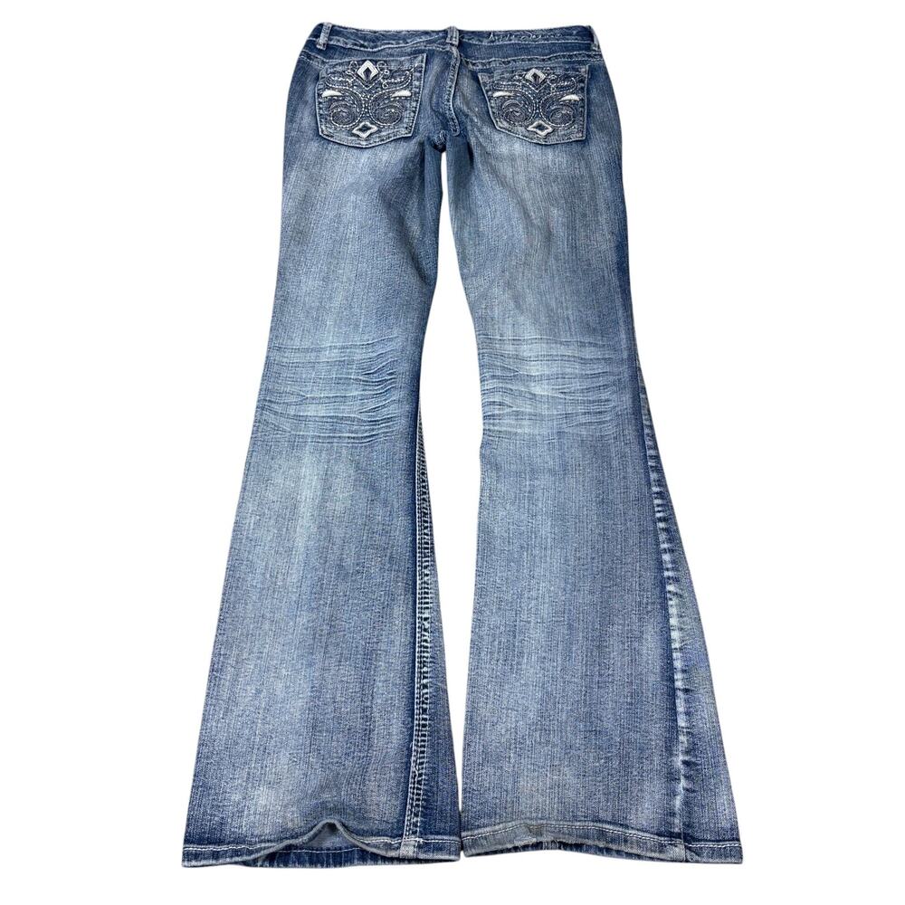 vintage y2k 2000s style embroidered Ariya jeans flared wide leg bootcut 28x31